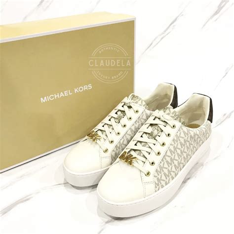 michael michael kors poppy lace up sneakers